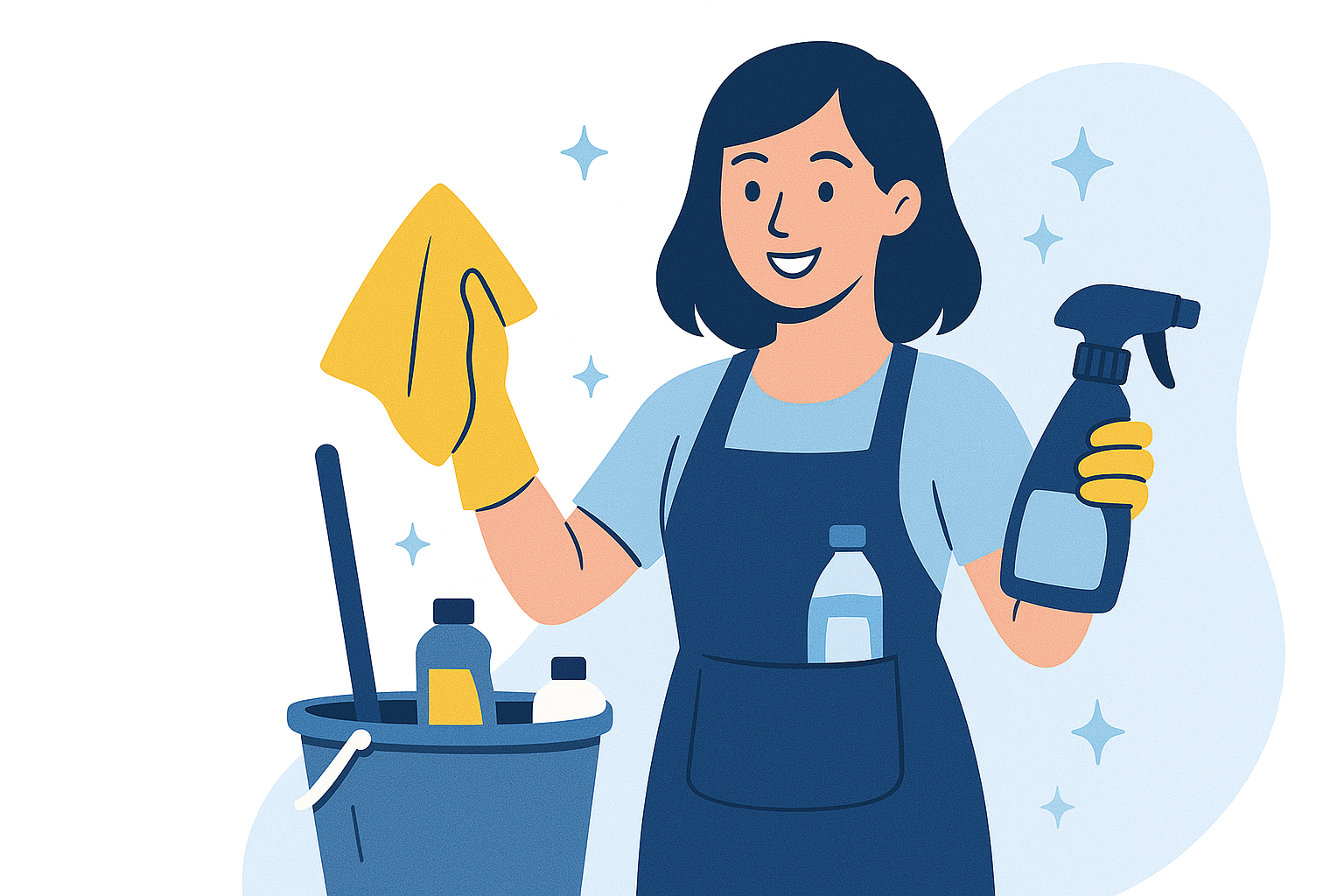 Professional cleaning service illustration